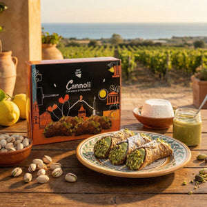 Cannoli con crema al Pistacchio Terra Siciliae 210 g per box pistacchio siciliano