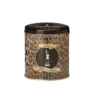 Káva Perfetto Moka Audace Bialetti Dolce&Gabbana Leopardo 200 g, dóza zepředu