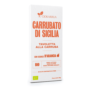 Carrubato di Sicilia Bio Ciokarrua con scorze d'arancia 50 g