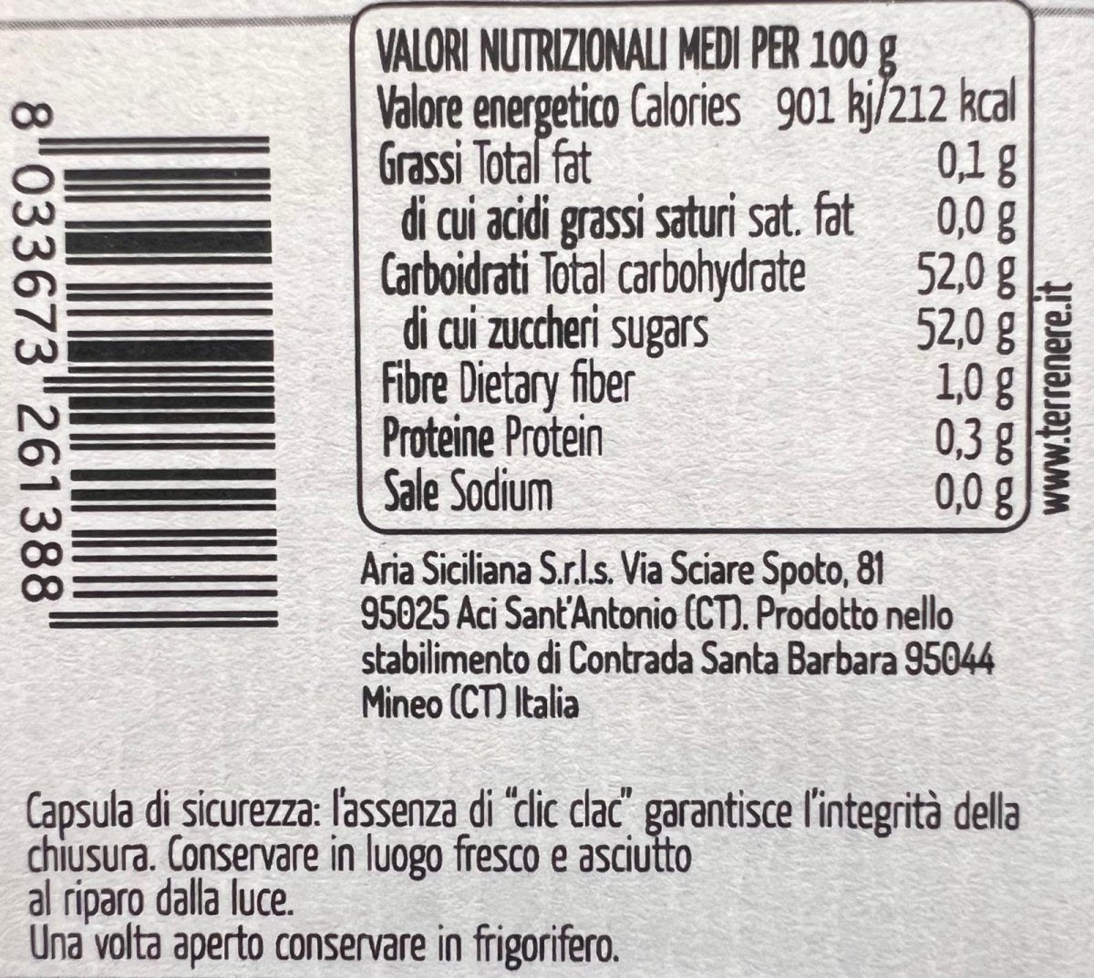Valori Nutrizionali di confettura extra di albicocche