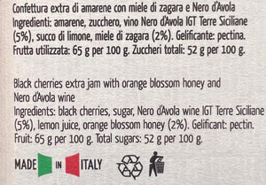 Ingredienti di confettura extra di Amarene