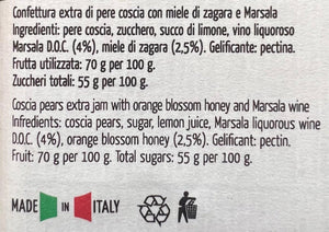 Ingredienti di Confettura extra di Pere coscia e Miele di Zagara