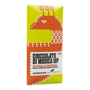 Grezzopuro Cioccolato di Modica IGP Bio Ciokarrua Scorza d'Arancia 50 g