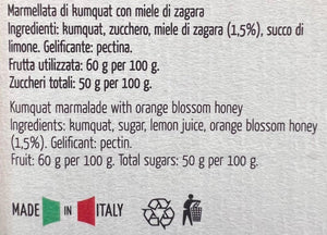 Marmellata di Kumquat con miele di Zagara