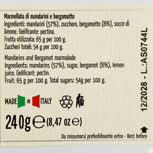Ingredienti di Marmellata di mandarini e bergamotto