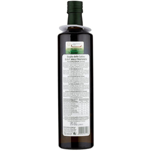 Retro bottiglia olio EVO Barbera Baglio delle Saline DOP Valli Trapanesi 750 ml