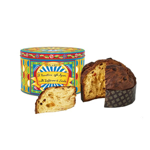 Panettone Fiasconaro Dolce e Gabbana agli Agrumi di Sicilia e Zafferano set