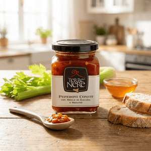Peperoni confit con miele di zagara e sedano Terre Nere – Sicilus GiftBox Lava Vulcanica