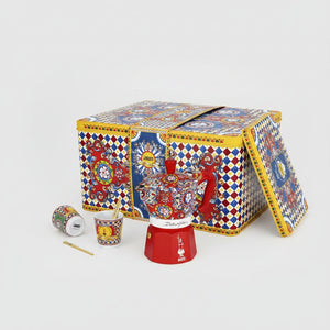 Set Moka 2 Tazze con 2 Bicchierini e 2 Palettine Dolce&Gabbana Carretto
