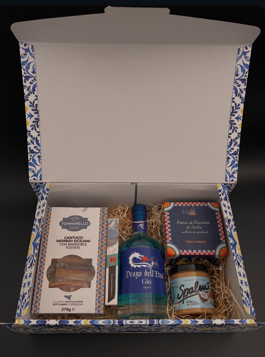 Confezione regalo Blu Laguna, scatola aperta