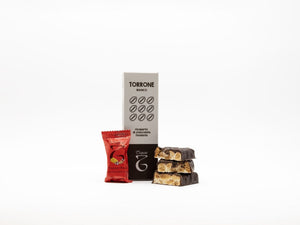 Torrone bianco alle mandorle ricoperto di cioccolato fondente – Torrone Trapani