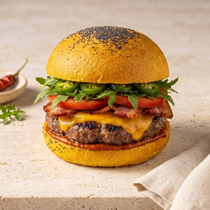 Gourmet yelow burger bun