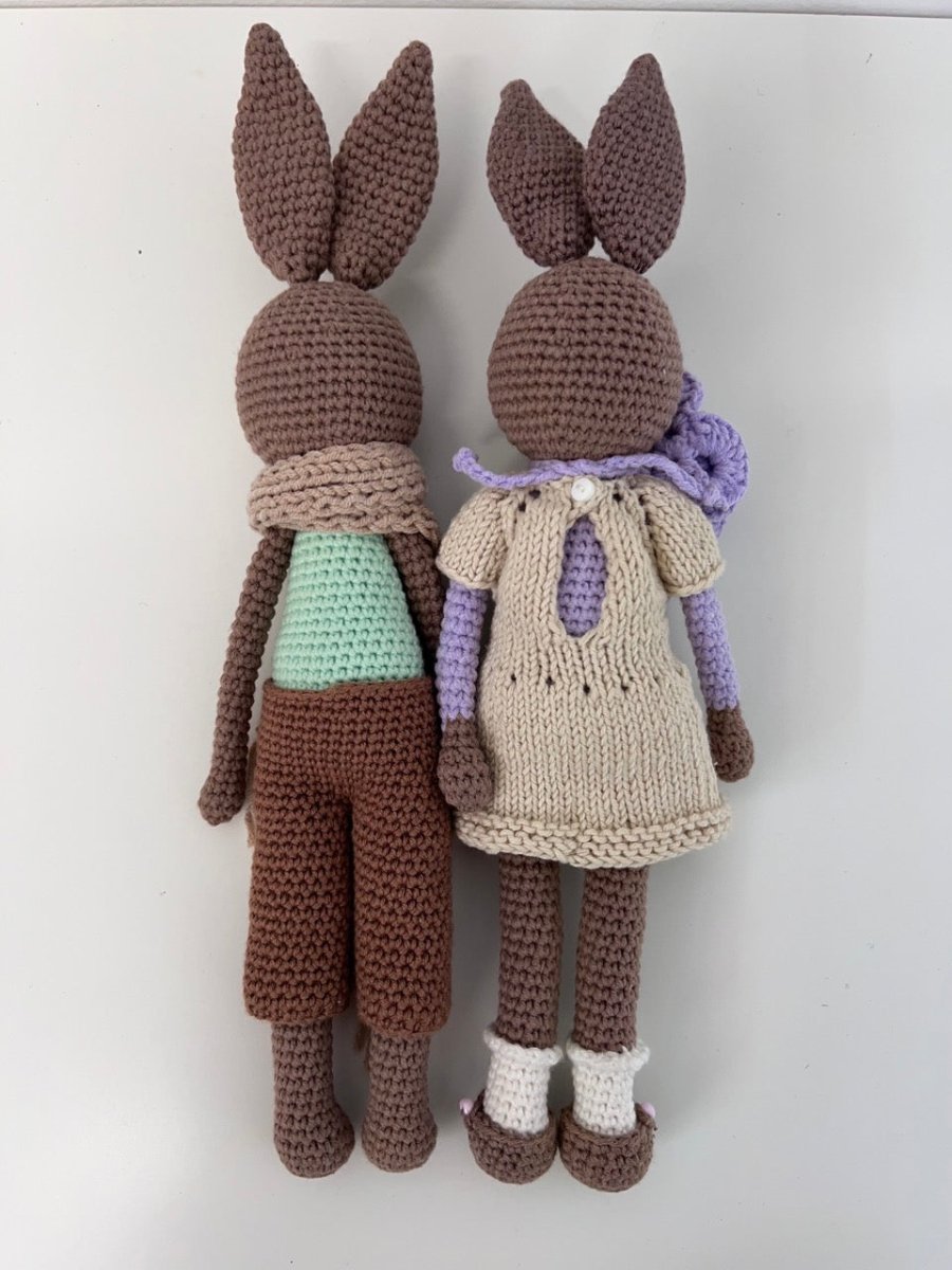 Coniglietti Pasquali "Bruno e Carlotta", Realizzati a Mano in Ucraina - Sicilus Srl