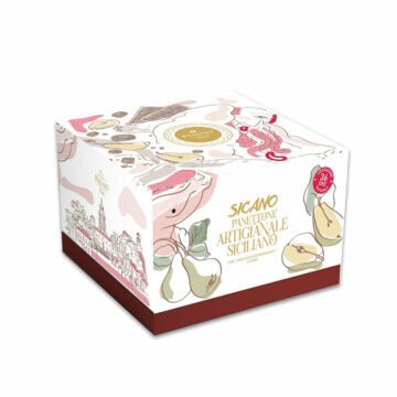 PANETTONE CIOCCOLATO E PERA PELUSO, CONFEZIONE ELEGANT, SICILUS