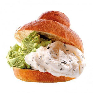 mini brioche con il tuppo, farcita con gelato, sicilus