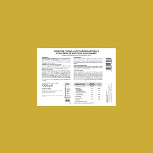 etichetta di Colomba Bonfissuto alle Nocciole con vasetto di crema da spalmare