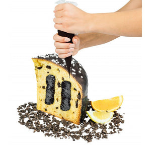 fetta di Panettone cioccolato di Modica igp, Peluso Galatea e Crema in sac a poche - Sicilus