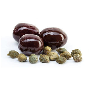 Olive e capperi, ingredienti del sugo biologico Salemi Pina