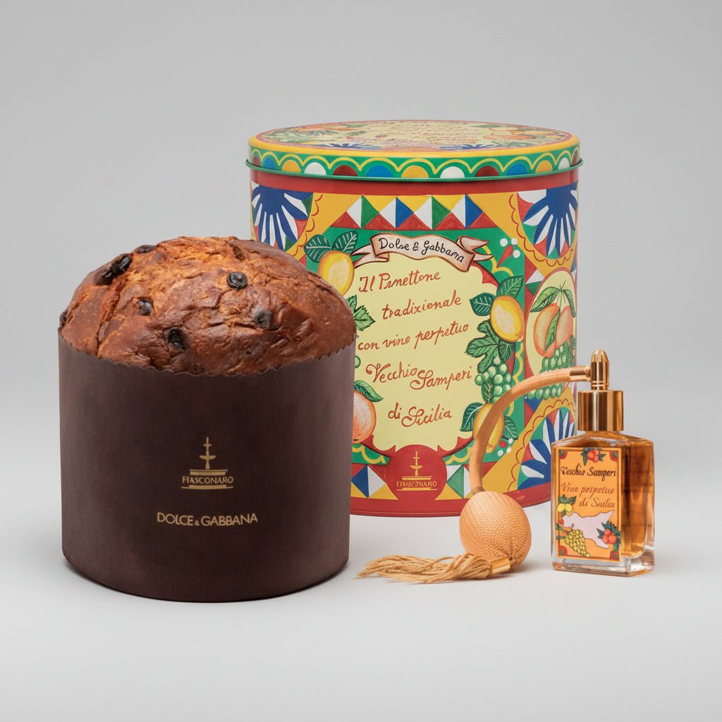 Fiasconaro Artisan Panettone "Dolce e Gabbana" s věčným vínem Samperi di Sicilia, 1 kg