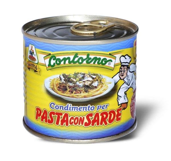 F.lli Contorno makaronų padažas su sardinėmis, įvairūs formatai