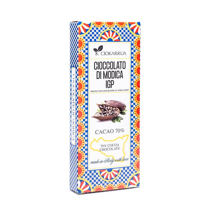 Cioccolato di Modica IGP From Sicily with Love Ciokarrua Cacao 70% 80 g