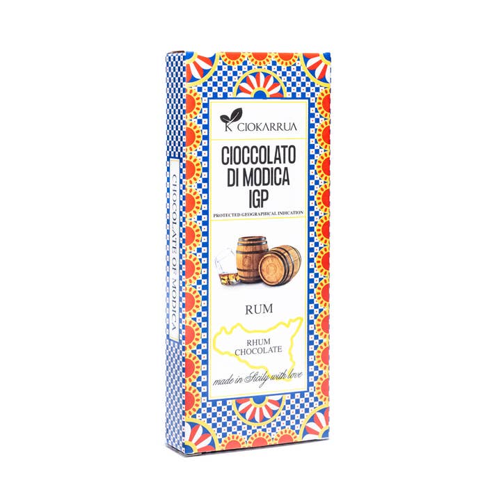 Cioccolato di Modica IGP From Sicily with Love Ciokarrua Rum 80 g