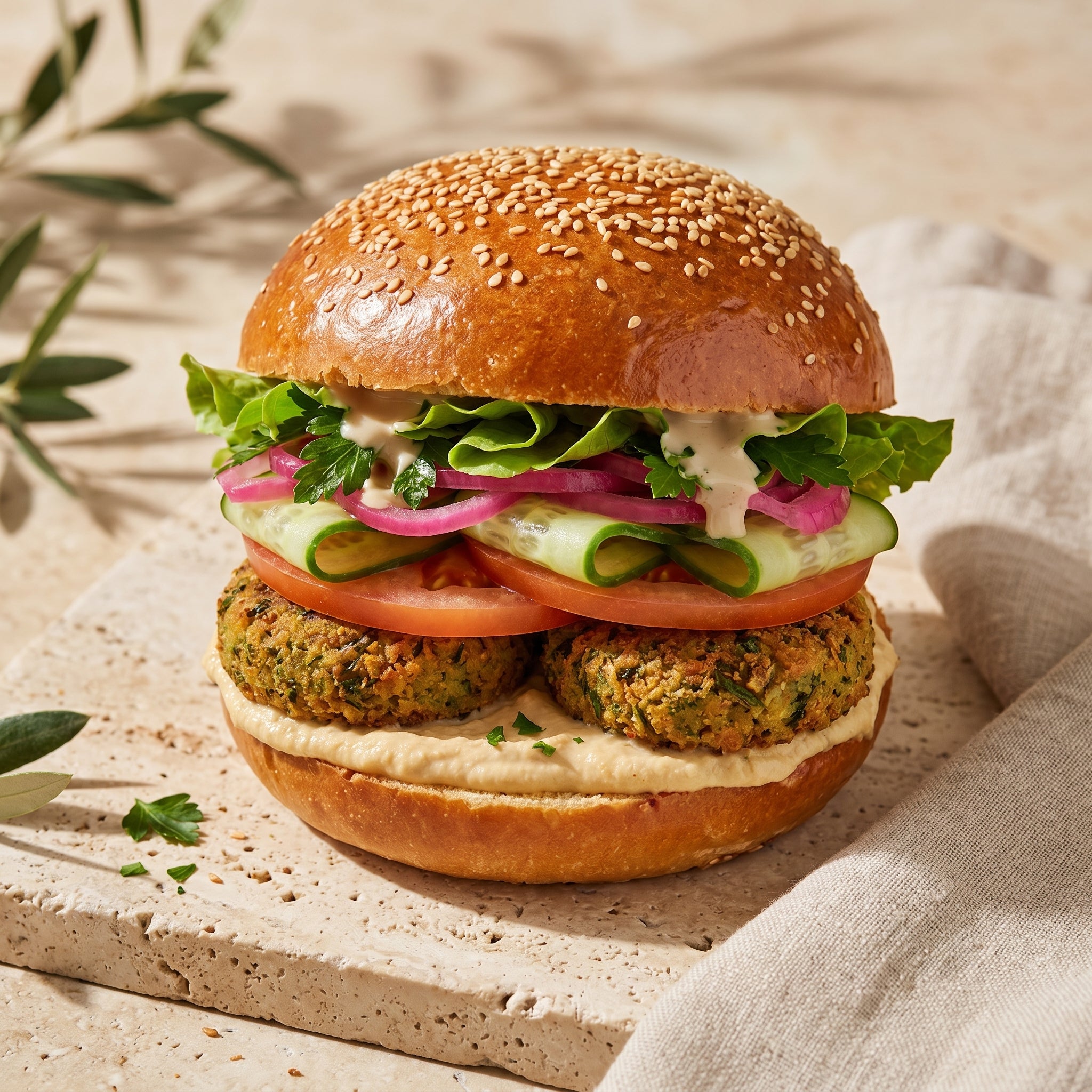 Burger con semi di sesamo