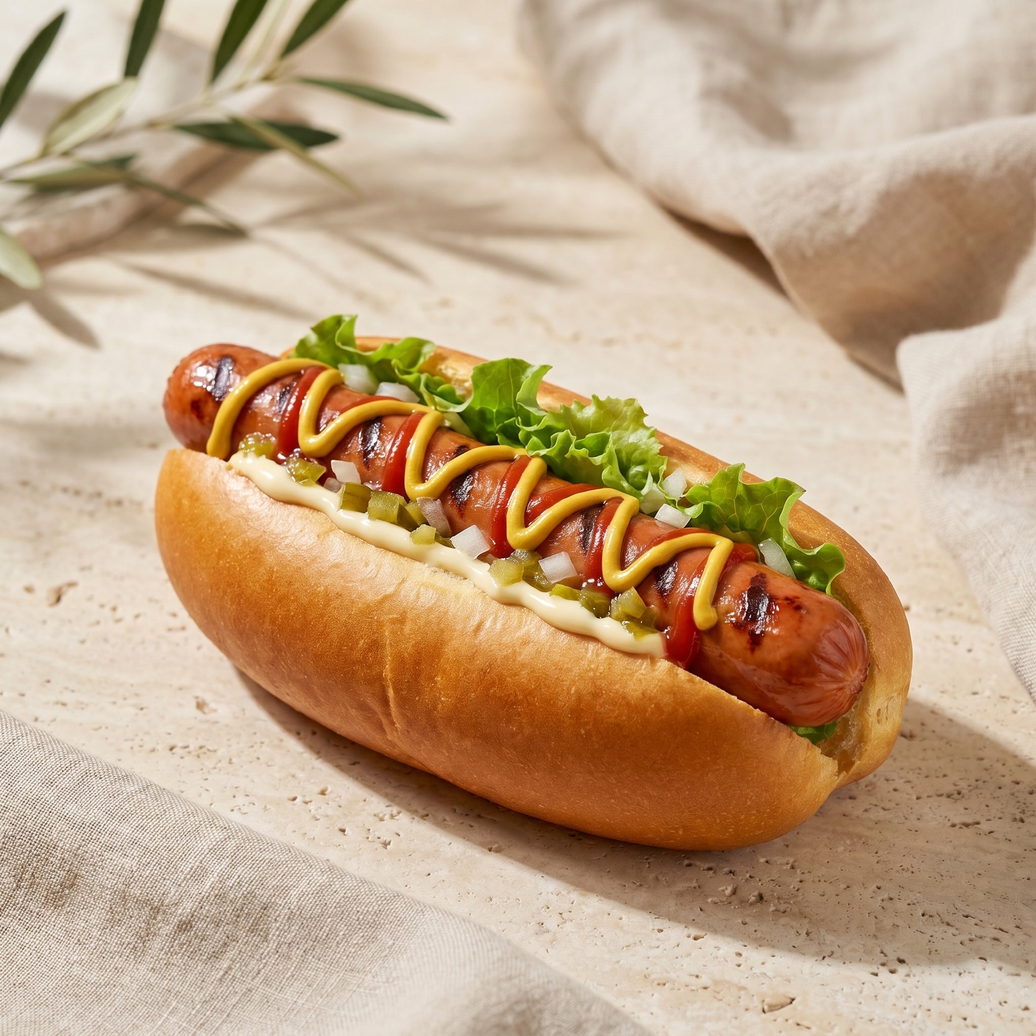 ho dog con wurstel e salse