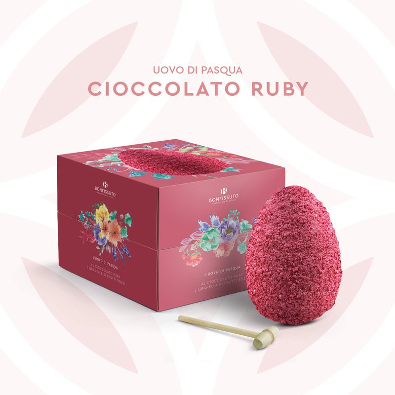 Uovo di Pasqua al Cioccolato Ruby, Frutti Rossi, 500 gr - SICILUS