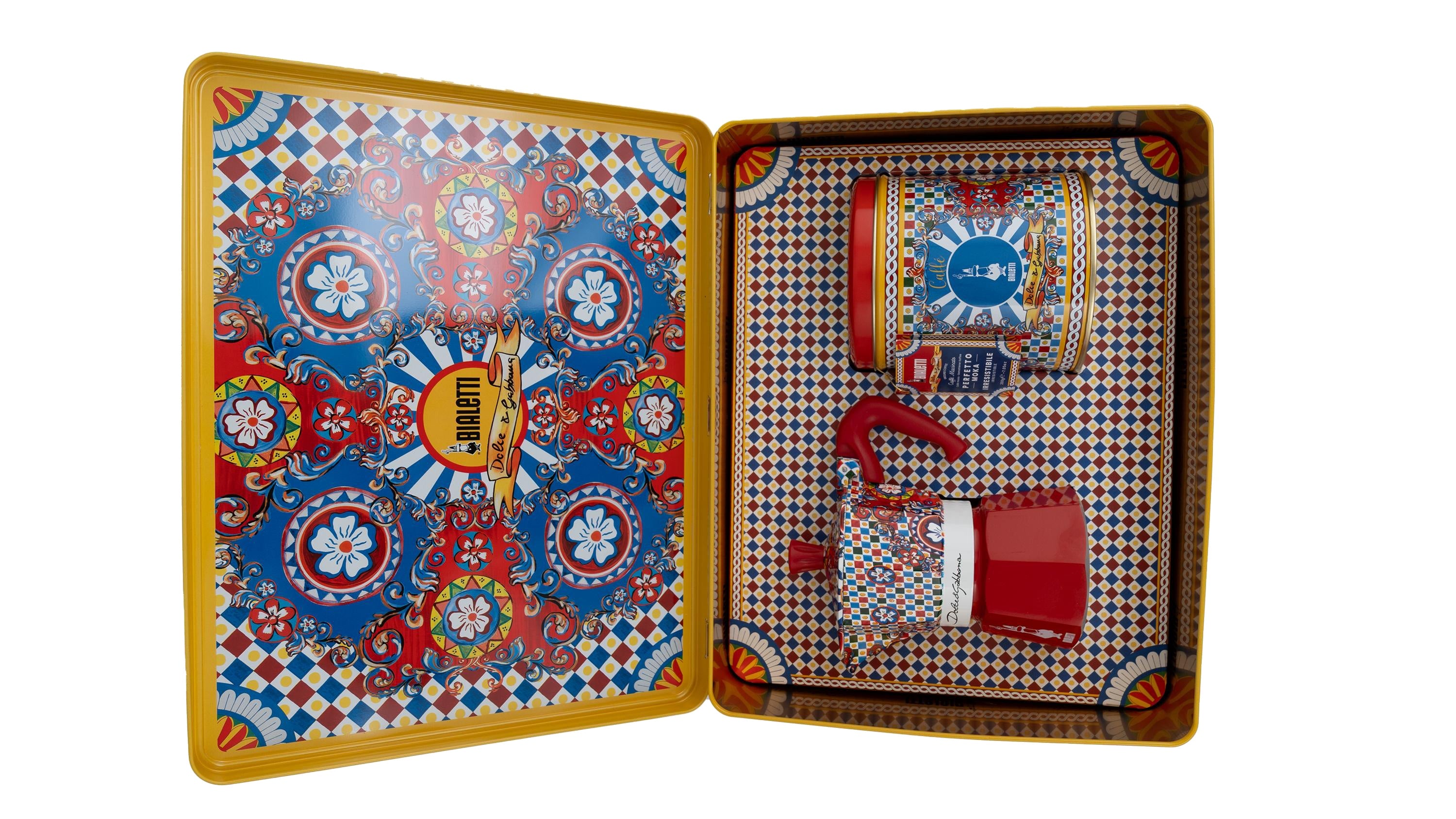 Set Moka Express 3 Tazze e Caffè Dolce&Gabbana Carretto Siciliano