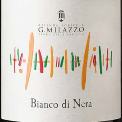 vino bianco frizzante bianco di nera bio, cantina milazzo, etichetta, sicilus