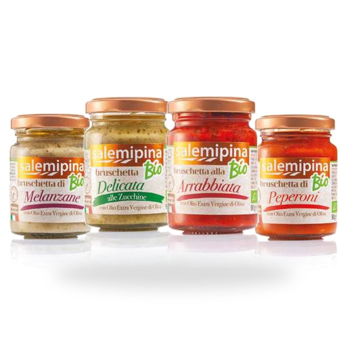 Box degustazione Salemi Pina con 4 bruschette siciliane biologiche da 90 g