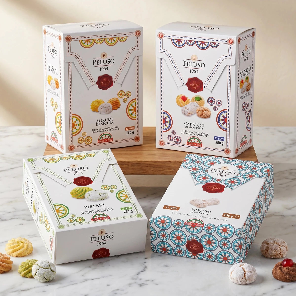 Box Degustazione Paste di Mandorla Siciliane Peluso - 4 Specialità