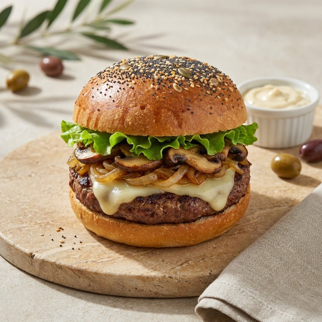 Burgerbolle med frokostblanding og frøblanding – flerkornsbrød