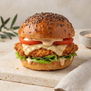 burger bun gourmet con semi di lino