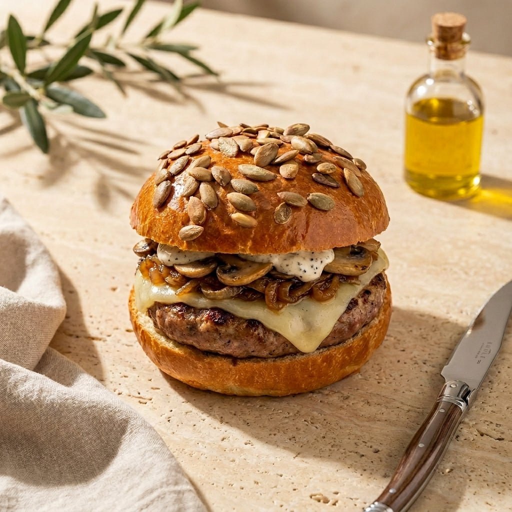 Gresskarkjernburgerbolle – Sesongens hamburgerbrød