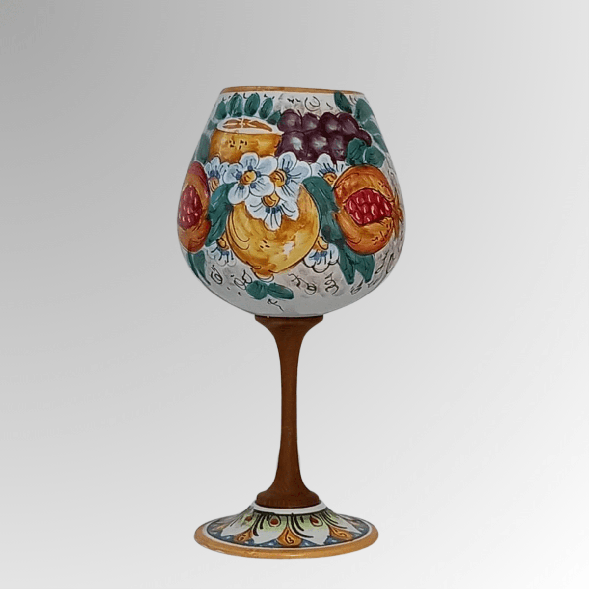 Calice Melograni MuloMerrino in ceramica di Caltagirone