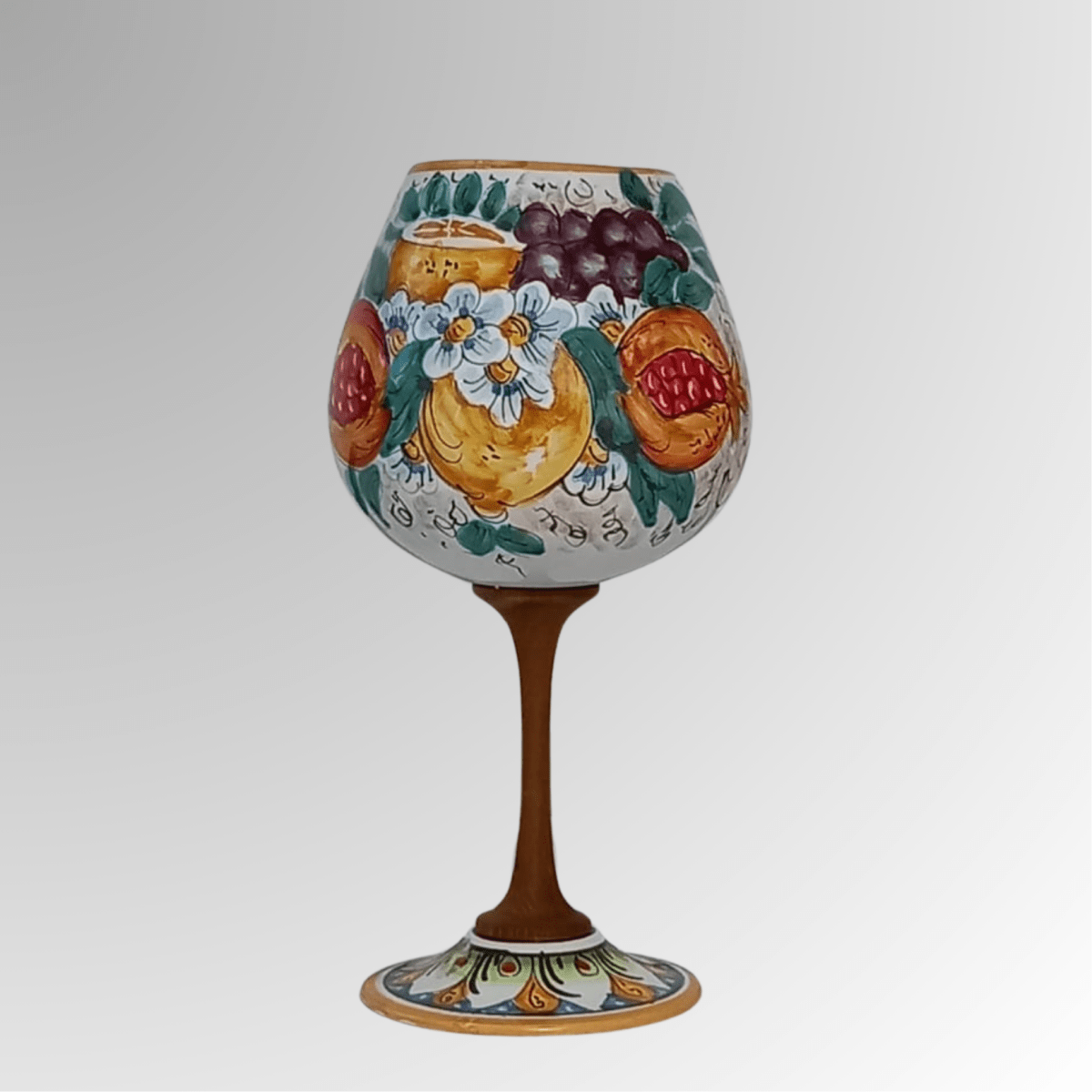 Calice Melograni MuloMerrino in ceramica di Caltagirone