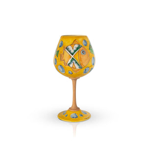 Calice Pesce Giallo MuloMerrino in ceramica siciliana