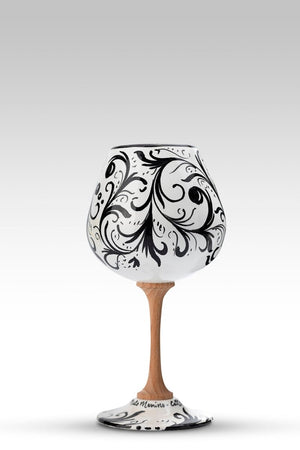 Calice Volute Nero MuloMerrino in ceramica e legno