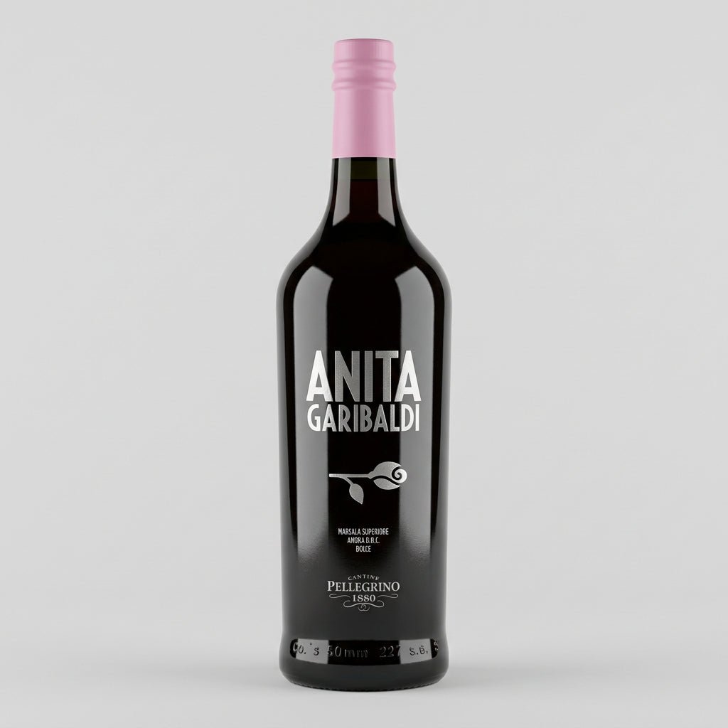 Marsala Superiore DOC Dolce Anita Garibaldi Pellegrino, bottiglia 75 cl – riferimento previsto, sostituibile con equivalente nella Cesta Scirocco di Trapani