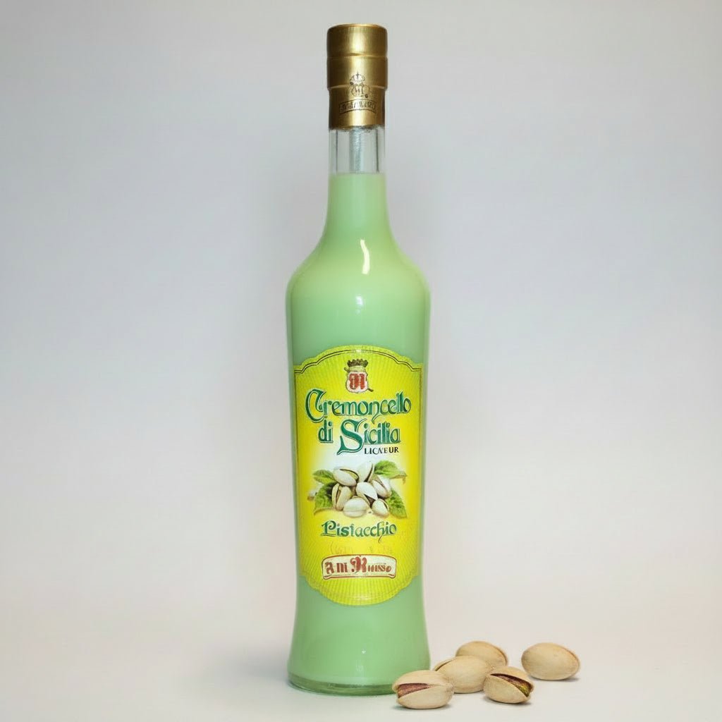 Cremoncello di Sicilia al pistacchio Distillerie F.lli Russo 50 cl – Cesta regalo Bronte Pistacchio