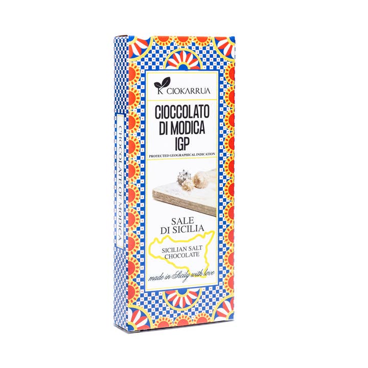 Cioccolato di Modica IGP From Sicily with Love Ciokarrua Sale di Sicilia 80 g