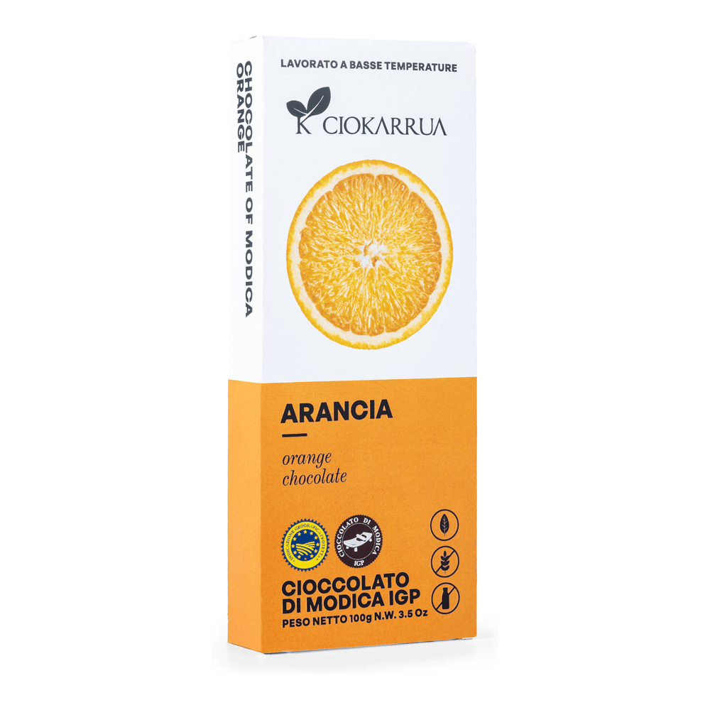 Cioccolato di Modica IGP Ciokarrua Arancia 100 g