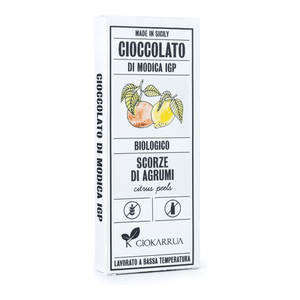 Cioccolato di Modica IGP bio Ciokarrua scorze di agrumi 68 g