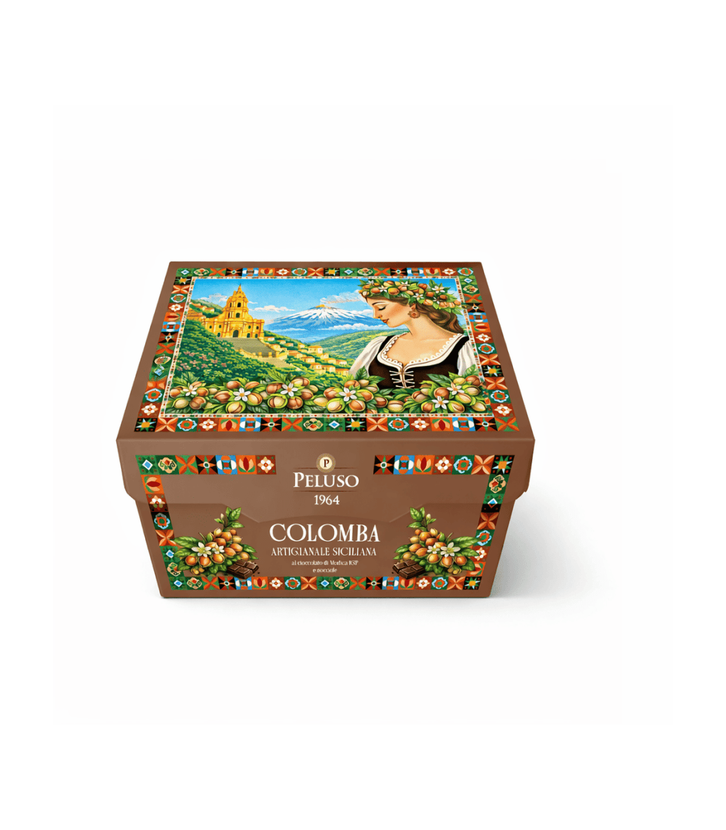 モディカPGIチョコレート、ヘーゼルナッツ、クリーム入りアルチザンコロンバ