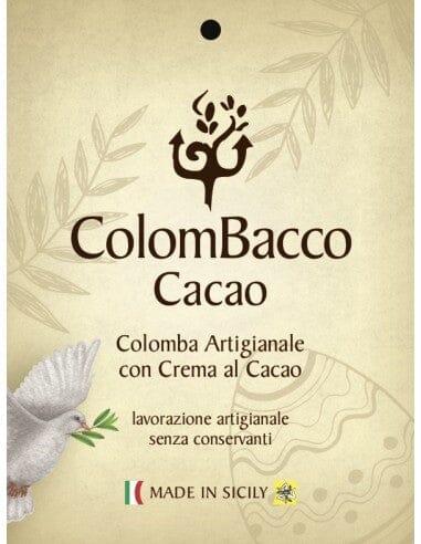 etichetta di Colomba Colombacco Retrò farcita al Cacao 1 Kg