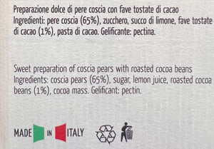 Ingredienti di confettura extra di Pere coscia e fave tostate