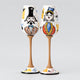 Coppia Flute Lumiera MuloMerrino in ceramica siciliana