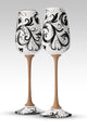 Coppia Flute Volute Nero MuloMerrino in ceramica e legno